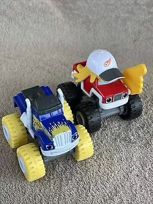 BANANA BLASTED CRUSHER & JOE Blaze And The Monster Machines Diecast Race Car • £16.99