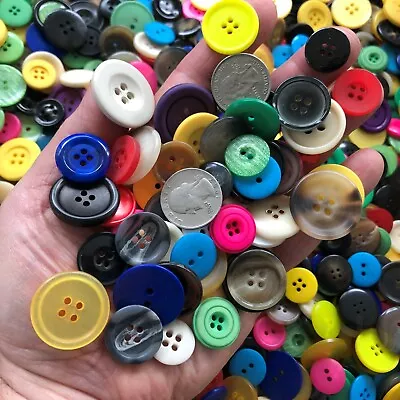 New Buttons Mixed Color 300 Lot Mixed Assorted Sizes 1/4 To 1 Inch -bulk  MX1 • $13.99