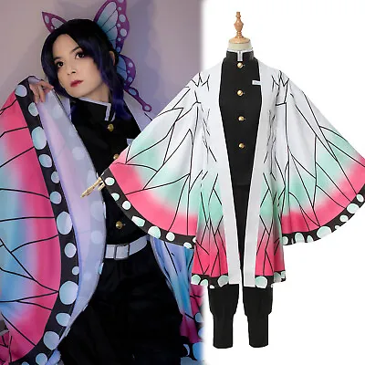 $24.99 • Buy US Ship For Demon Slayer Kochou Shinobu Cosplay Costume Women Kimono Size 3XL