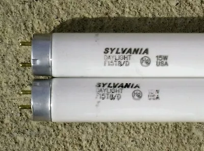 2x Sylvania F15T8/D 15W T8 6500K 18  Fluorescent Linear Tube Light Bulb 21600 • $19.95