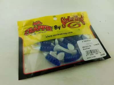 Strike King Mr Crappie 2  Slabalicious Blue Pearl Bait NIP Pack Of 15 • $2.99