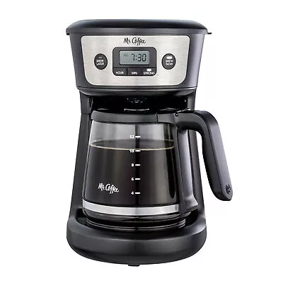 Mr. Coffee 12-Cup Capacity Programmable Drip Coffee Maker W/ Strong Brew Silver • $28.93