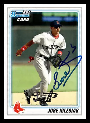 Jose Iglesias Signed Auto 2010 Bowman #BP108 Card Boston Red Sox • $3.99