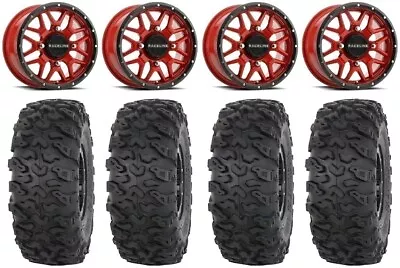 Raceline Krank 15  Wheels Red 35  Roctane T4 Tires Can-Am Defender • $1781.04