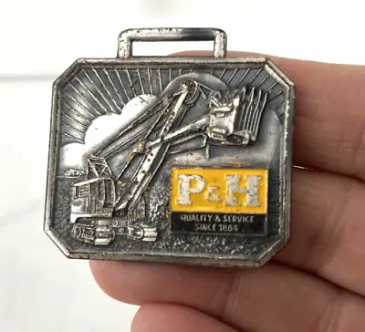 P&H HARNISCHFEGER CORPORATION Front Shovel Crane Pocket Watch Fob MILWAUKEE WI • $10