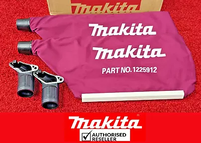 2XGENUINE Makita Dust Nozzle + Bag For Circular Saw BSS610 BSS611 DSS610 DSS611 • £45.96