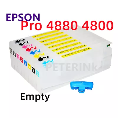 8 Empty Refillable Ink Cartridge Kit For Stylus Pro 4880 4800 Printer • $239.99