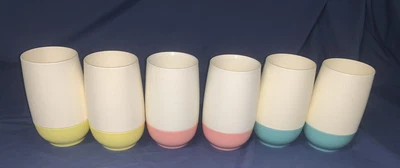 $36.88 • Buy F5 6 5 1/8” Aqua PINK  YELLOW VACRON Bopp-Decker Vacuum Plastic Tumblers Glasses