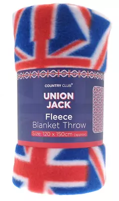 Union Jack Fleece Blanket 120 X 150 Cm • £9.99