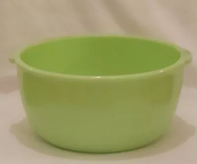 Vintage McKee Fireking  9  JADITE Glass Mixing Bowl Tab Handles Unmarked Uranium • $34.99