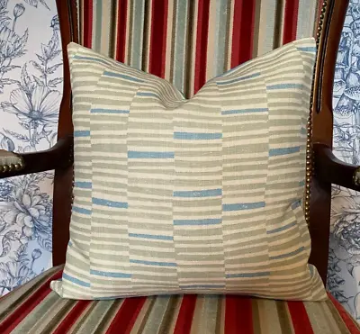 Vanessa Arbuthnott *HAND PAINTED STRIPE* Linen Cushion Cover I40cm (16 ) BN • £20