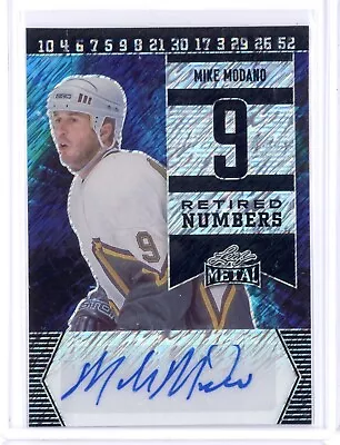 Mike Modano 2024 Leaf Metal Retired Numbers Shimmer Prismatic Auto 8/9 • $5.50