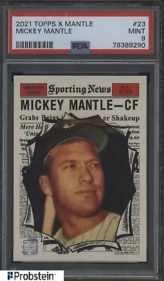 2021 Topps X Mantle #23 Mickey Mantle New York Yankees HOF PSA 9 MINT • $0.99