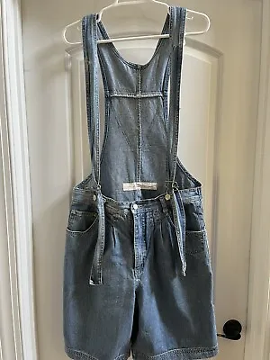 Vintage Men’s Denim Union Bay Suspenders Shorts Overalls • $15.99