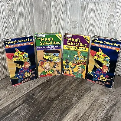 Magic School Bus - VHS - Lot Of 4 - Scholastic - Ms. Frizzle - Science Learning • $12.54