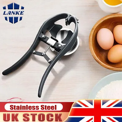 Stainless Steel Egg Separator Automatic Egg Cracker Creative Kitchen Gadget Tool • £10.94