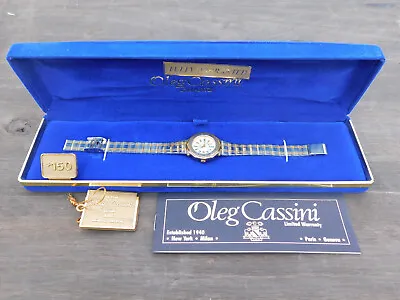 New Vintage Oleg Cassini Nautical Flag Women's Quartz Watch In Box • $89.99