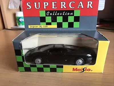 Maisto Supercar Collection Black Jaguar Xj 220Contents Mint And Unused. RARE !! • £10.95
