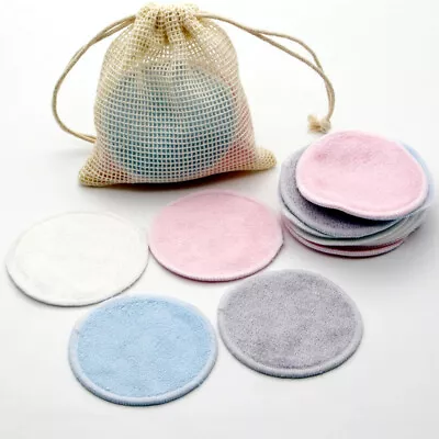 10pcs Reusable Makeup Remover Pads Washable Cotton Pads For Face Cleaning • £4.55