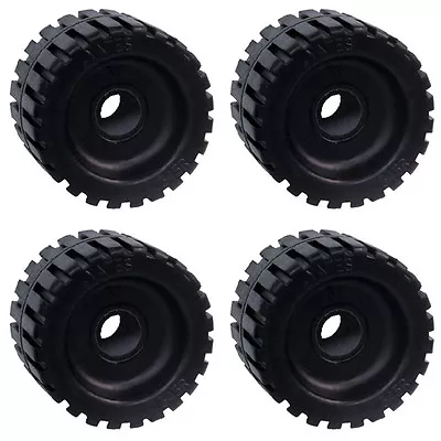 $69.04 • Buy 4 Pack 3  Wide X 4-3/8  OD Boat Trailer Black Rubber Ribbed Wobble Rollers