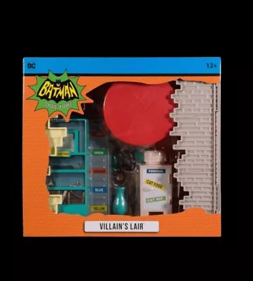 Marfarlane DC Comics Retro Batman 66 Action Figure Set - Villian's Lair Playset • $39.89