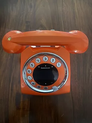 Sagemcom Retro Cordless Landline Phone With Answering Machine Retro Style Orange • £7.50