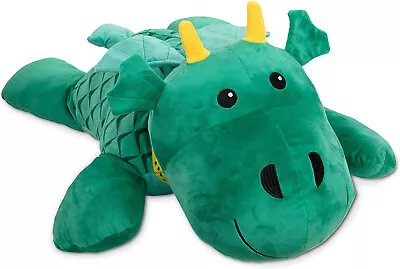 Melissa & Doug Green Cuddle Dragon Jumbo Plush Pillow Pal 28  Stuffed Animal • $19.89