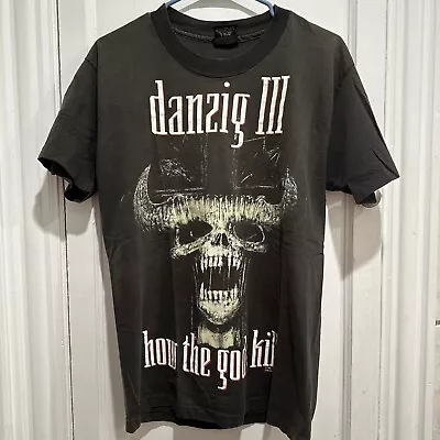 Danzig III How The Gods Kill Dirty Black Summer Orignal Vintage Tour Shirt (S12) • $369.95