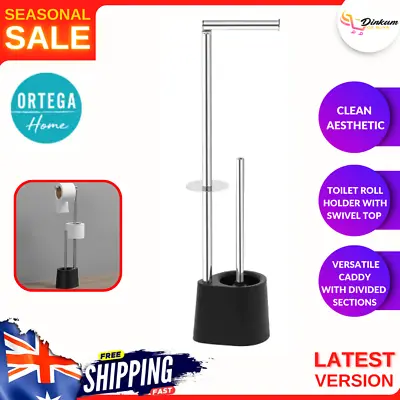 $11.65 • Buy Bathroom Toilet Brush & Toilet Paper Roll Holder Stand Set