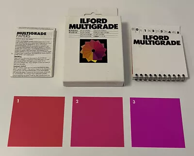 Ilford Multigrade Darkroom Filters - 9cm X 9cm Complete Set - Boxed - Pristine! • £29.99