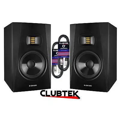 2 X Adam Audio T7V Professional 7  Active Studio Monitor Speakers Free Leads UK • £369