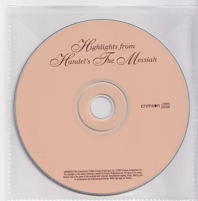 (KU252) Highlights From Handel's The Messiah - 1997 CD • £1.99