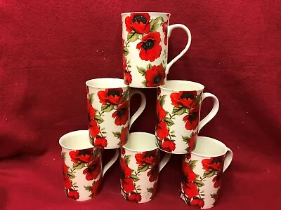 £20 • Buy Mugs Poppy Design Bone China (Trent) Set 6