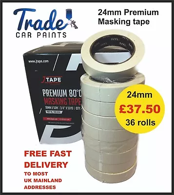 J Masking Tape 1   (24mm X 50mtrs ) Super Premium Quality Free And Fast Delivery • £37.50