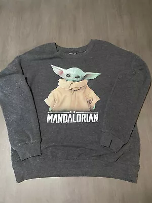 Star Wars Sweater Baby Yoda The Child Size S Small Disney Pullover Long Sleeve • $5