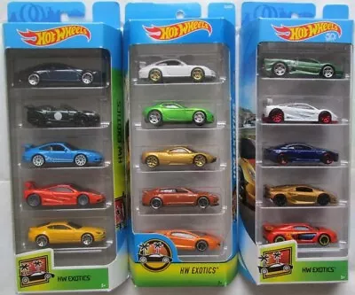 Hot Wheels Lot Of 3   5-Car Pack S  All Exotic Cars  NEW • $29.45