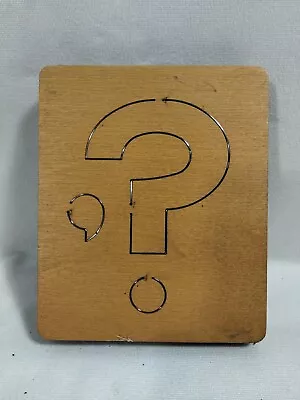 Question Mark ? Accu-Cut Accucut Ellison Educational Wooden Dies 5x6 Arts Crafts • $10