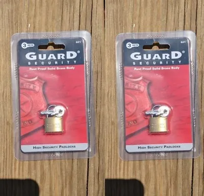 2 Small Metal Padlocks Mini Brass Tiny Box Locks Keyed Jewelry 3 Keys 20mm Safe • $7.95