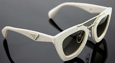 $499.95 • Buy $700 Genuine PRADA MILANO Ornate Saffiano Leather Sunglasses SPR 14S PR 14SS UFP