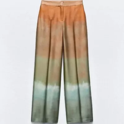 Zara Tie Dye Print Wide Leg Pants • $113