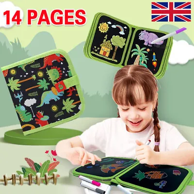 12pens Children's Water Magic Painting Colouring Drawing Book Doodle Book Sets • £5.45