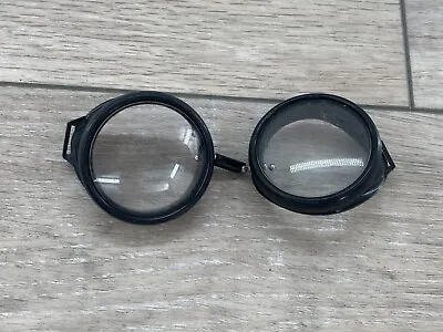 Vintage Steampunk Glass Lens Safety Shield Glasses Goggles Chained Nose Restore • $18.19