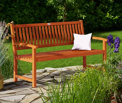 CASARIA® Maxima Wooden Garden Bench 2 Or 3 Seater FSC®-Certified Eucalyptus Wood • £102.95