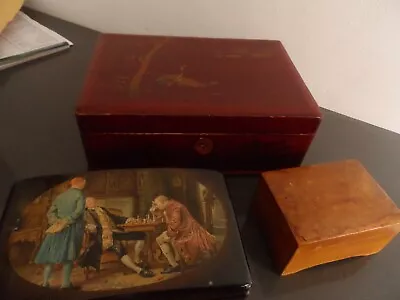 1 Vintage Wooden Box And 2 Musical For Restoration • $12.32