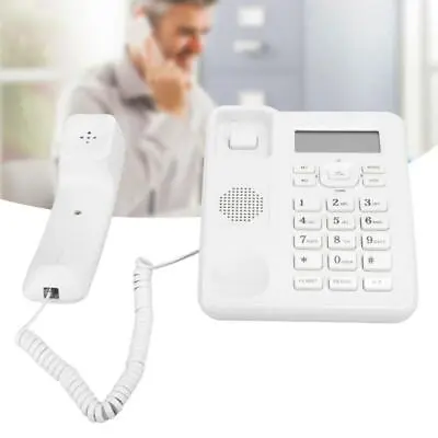 Corded Telephone With Caller ID - LCD Display For Home Office Hotel Landline • £19.24