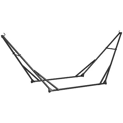 Outsunny Foldable Hammock Stand 2 In 1 Hammock Net Stand Hammock Chair Stand • £67.99