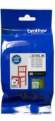 Brother GENUINE LC3319 LC3319XLBK Black Ink Cartridges Yields 3000 Pages • $71.95