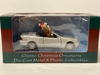 1999 Maisto Classic Christmas Ornaments Die Cast Metal Santa Rudolph In Mercedes • $16.99