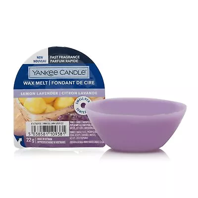 Yankee Candle Scented Wax Melt Lemon Lavender Up To 8 Hours 22g 5.6cm X 1.5cm • £1.89