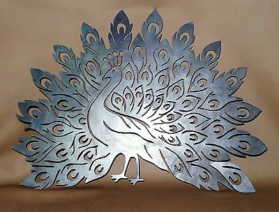 Highly Detailed Peacock Plasma Cut Metal Wall Art Hanging Home Decor • $80